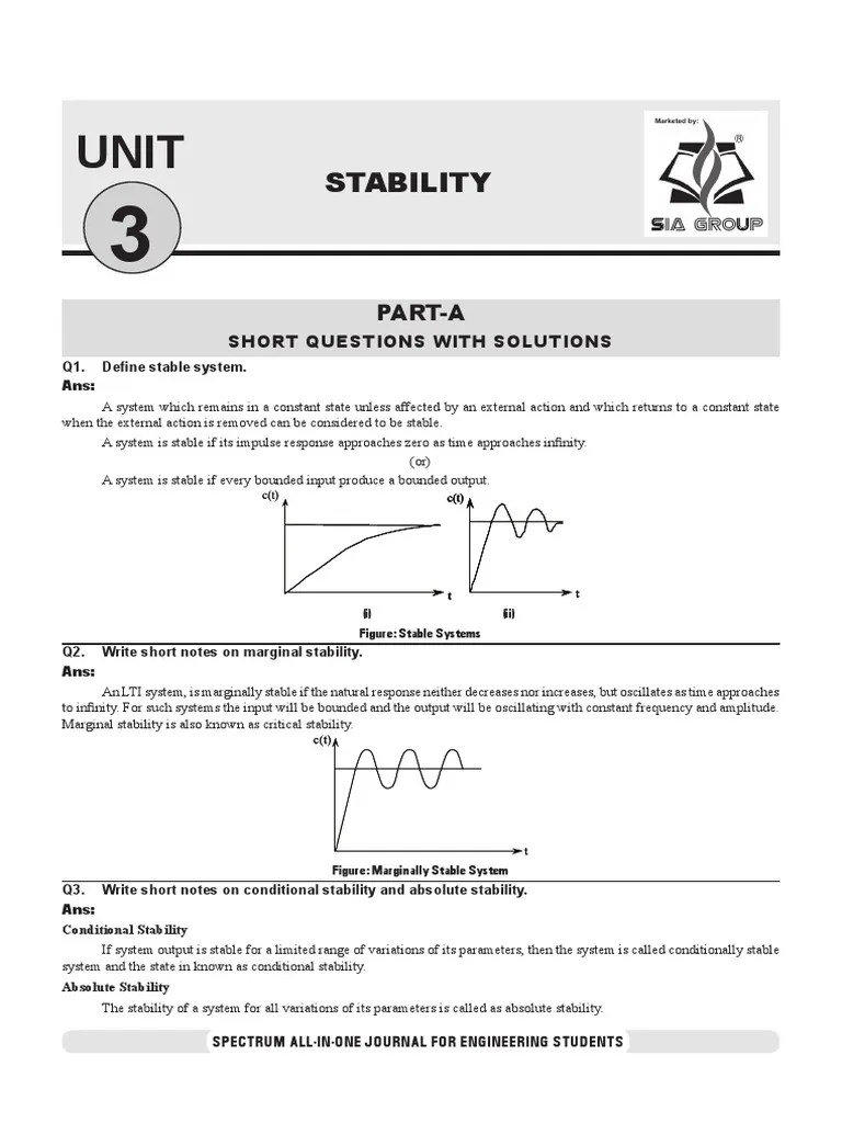 Control System (Unit-3) | PDF | Stability Theory | Mathematics