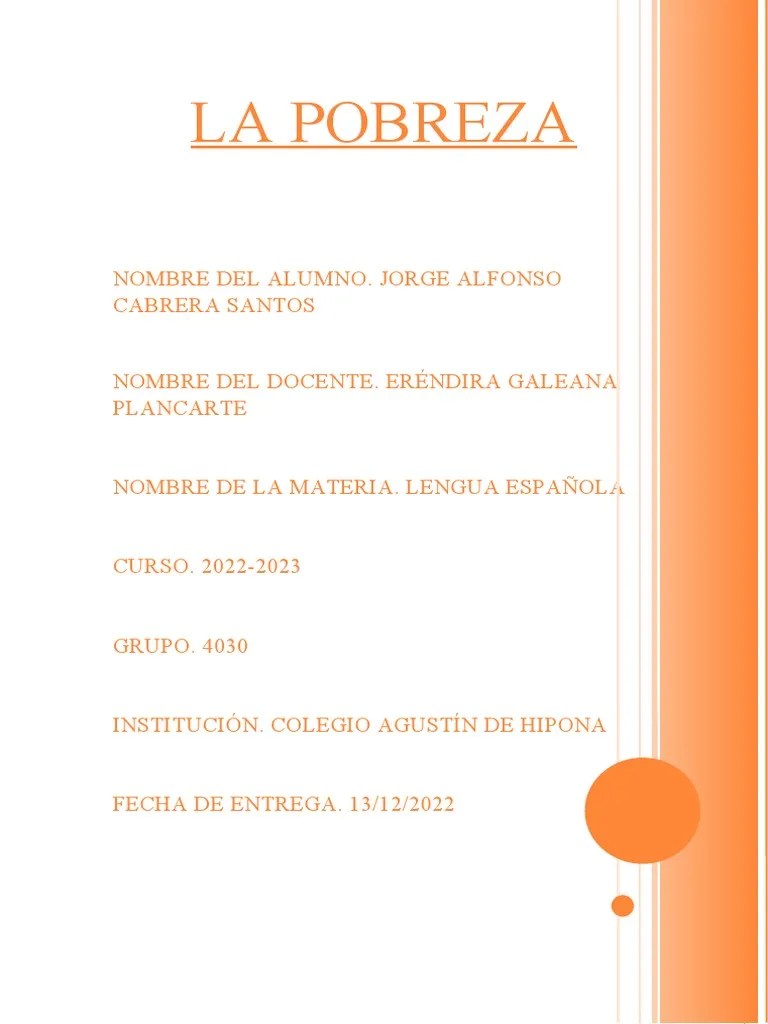 La Pobreza | PDF | Pobreza | Pobreza E Indigencia