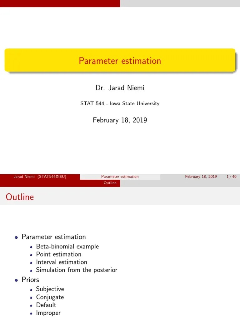 Bayesian Parameter Estimation | PDF | Bayesian Inference | Applied ...