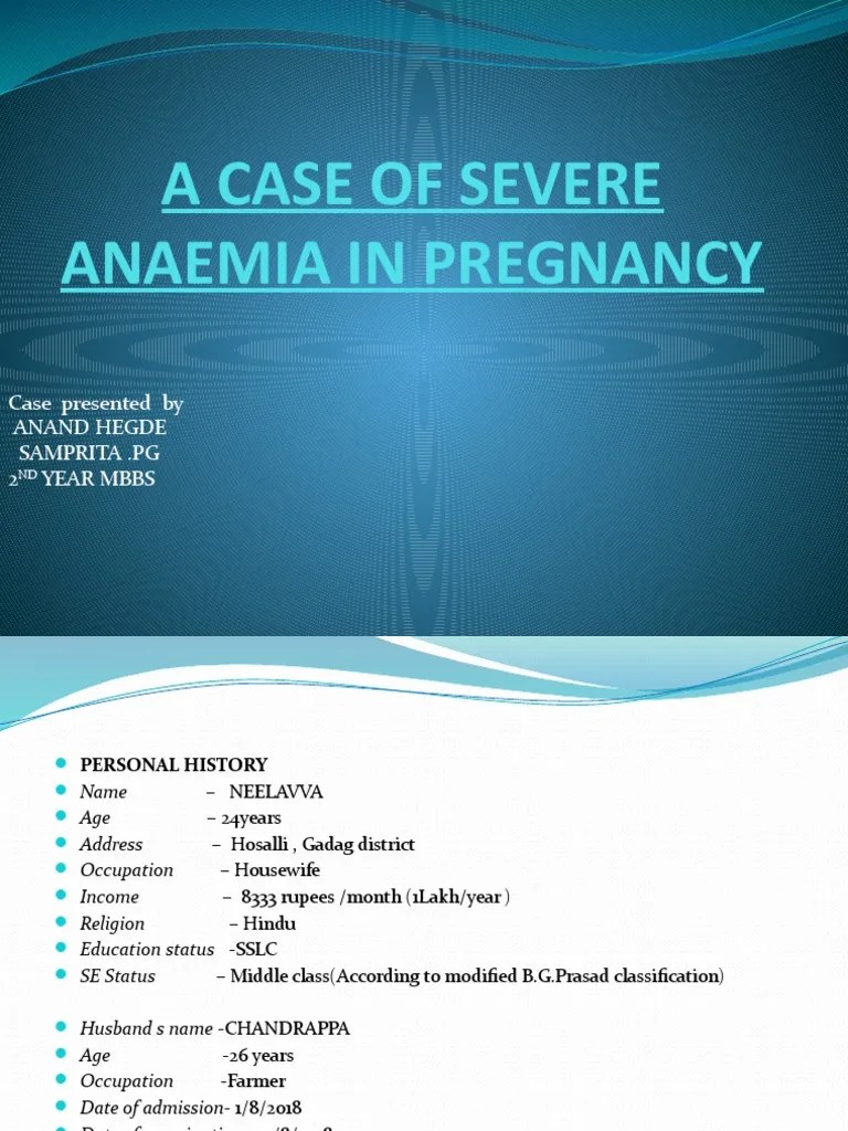 Anaemia In Pregnancy | PDF | Anemia | Pregnancy