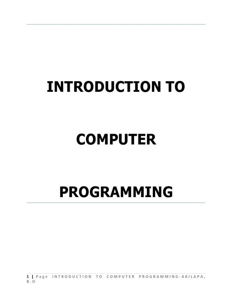Computer System Programming | PDF | Computer Programming | Computer Program