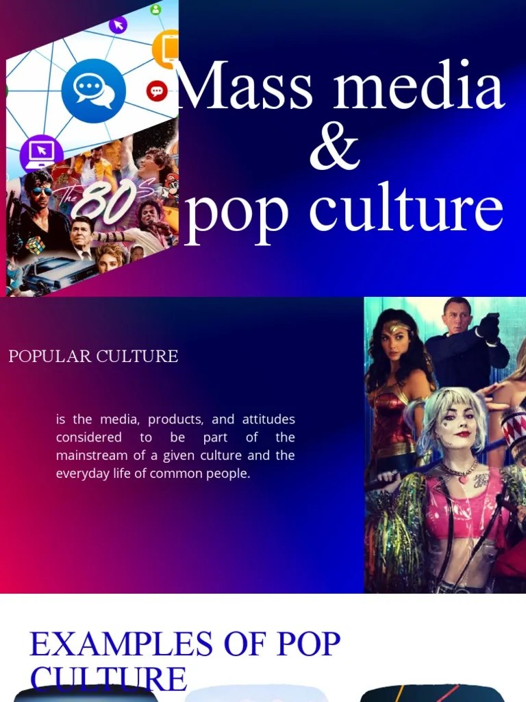 Mass Media Pop Culture | PDF