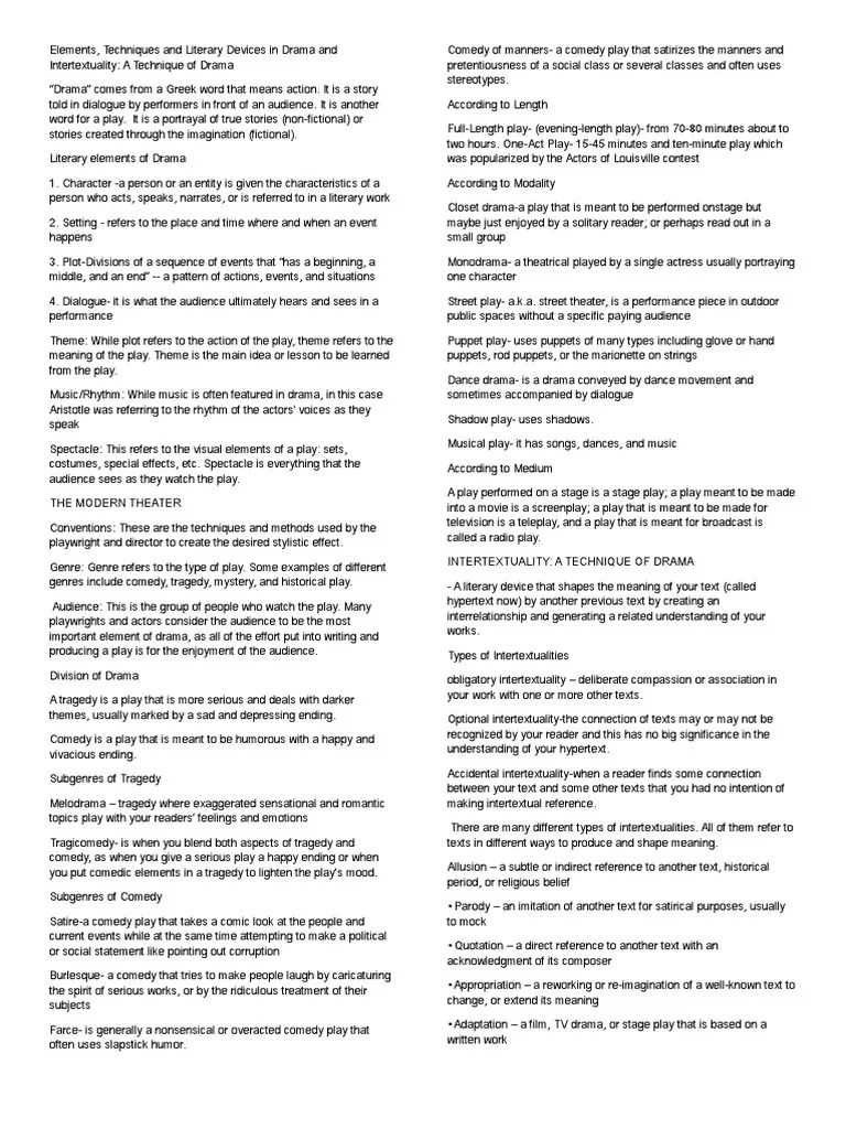 Drama | PDF | Play (Theatre) | Comedy