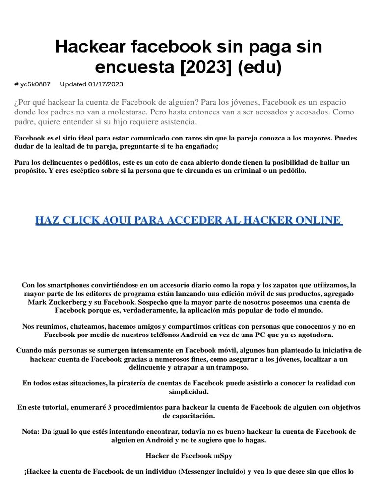 Hackear Facebook En 30 Segundos Online Reduced | PDF | Facebook ...