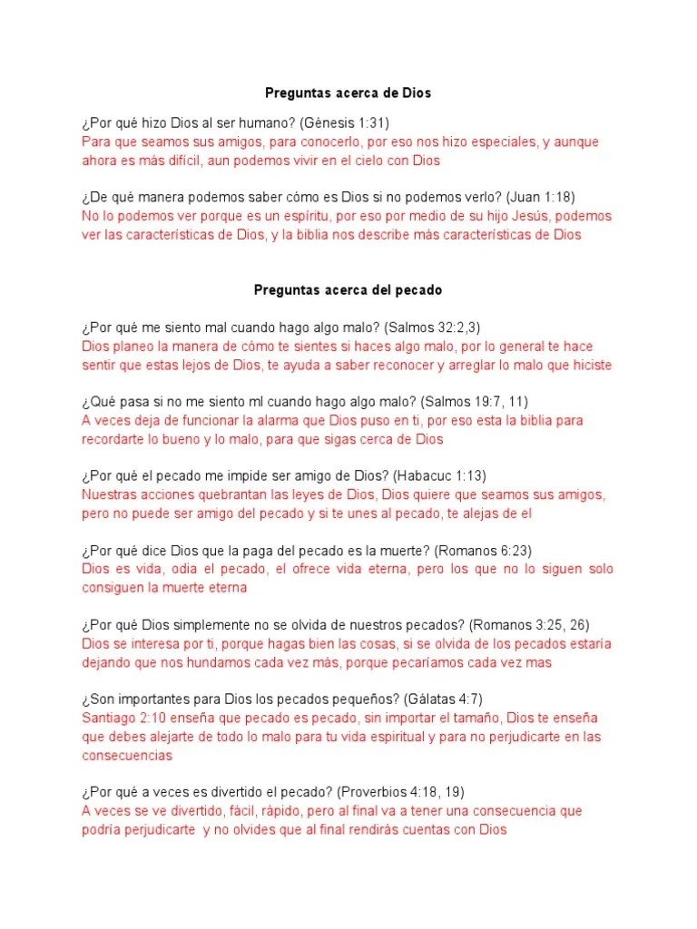 Preguntas Acerca De Dios | PDF