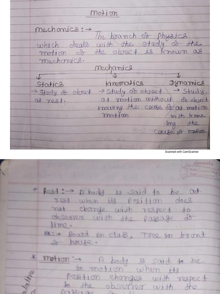 Motion Class 9 | PDF