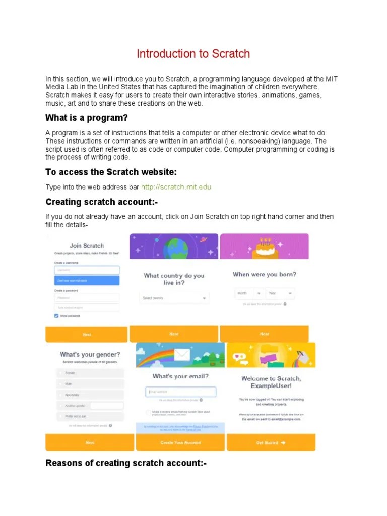 Introduction To Scratch BRIGHTCHAMPS | Download Free PDF | Scratch ...