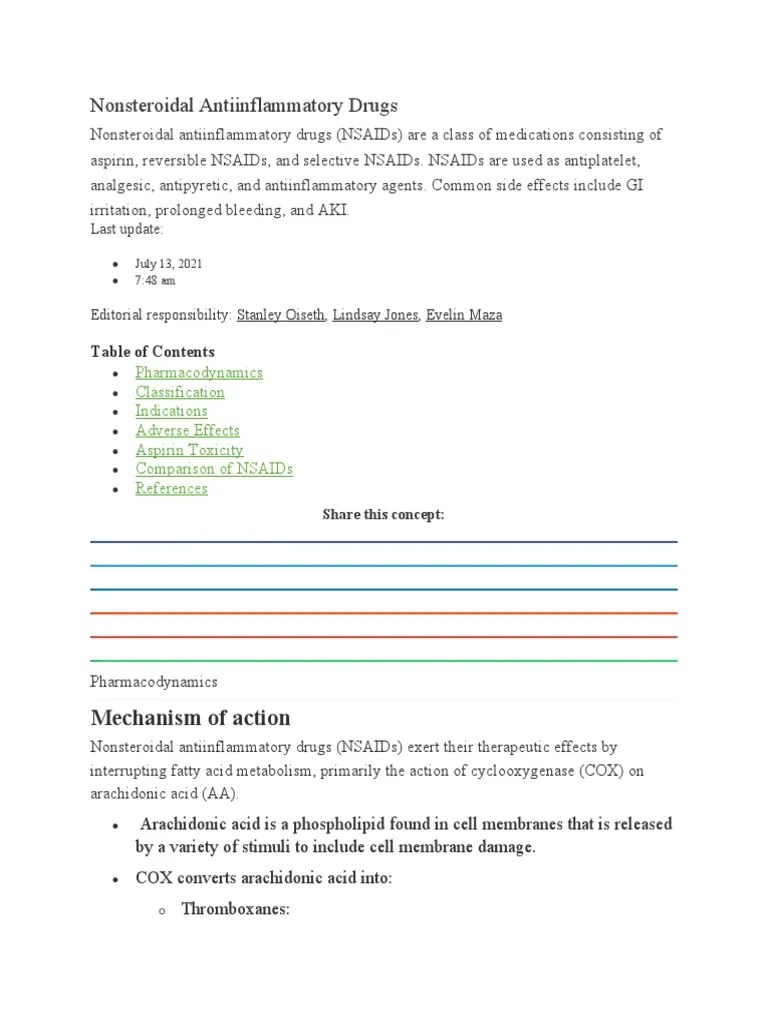 Nonsteroidal Antiinflammatory Drugs | Descargar Gratis PDF ...