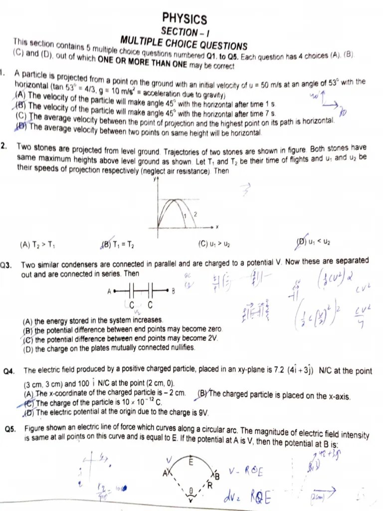 Jee Adv Paper1 | PDF | Metrology | Physical Quantities
