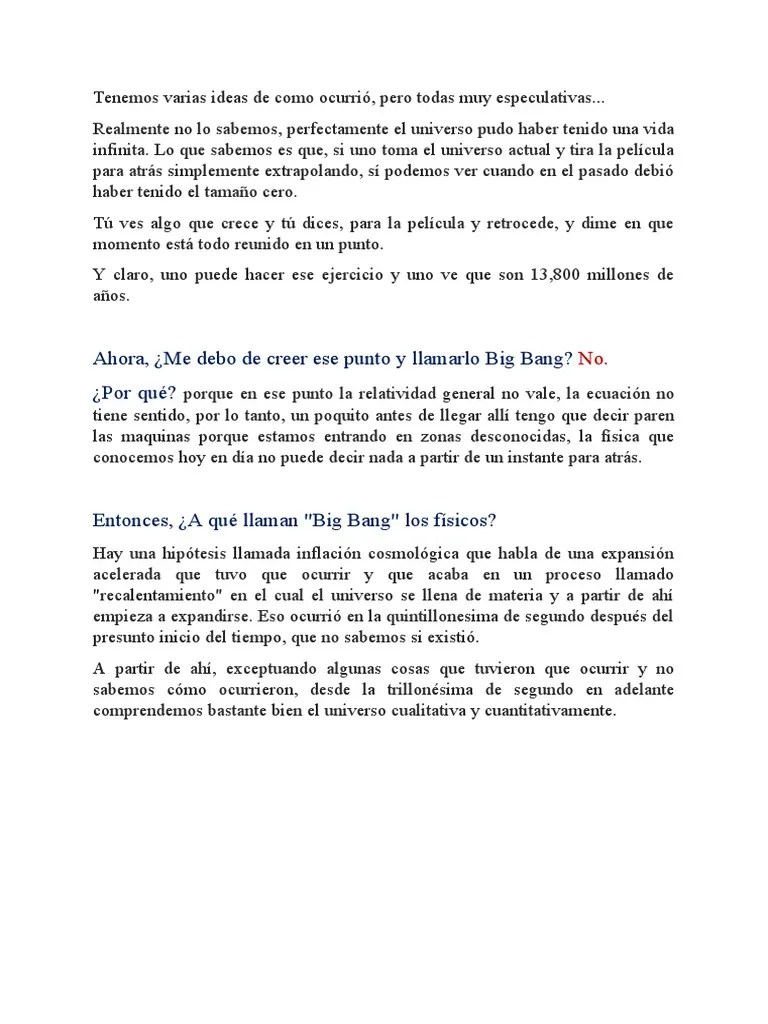 El Origen Del Universo | PDF