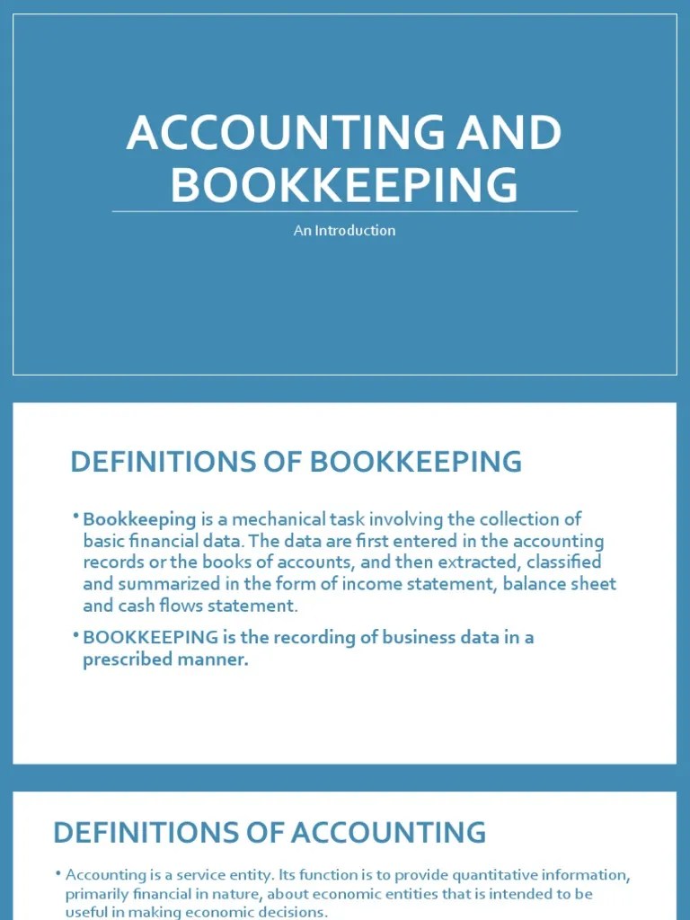 Accounting And Bookkeeping | PDF | Bookkeeping | Debits And Credits