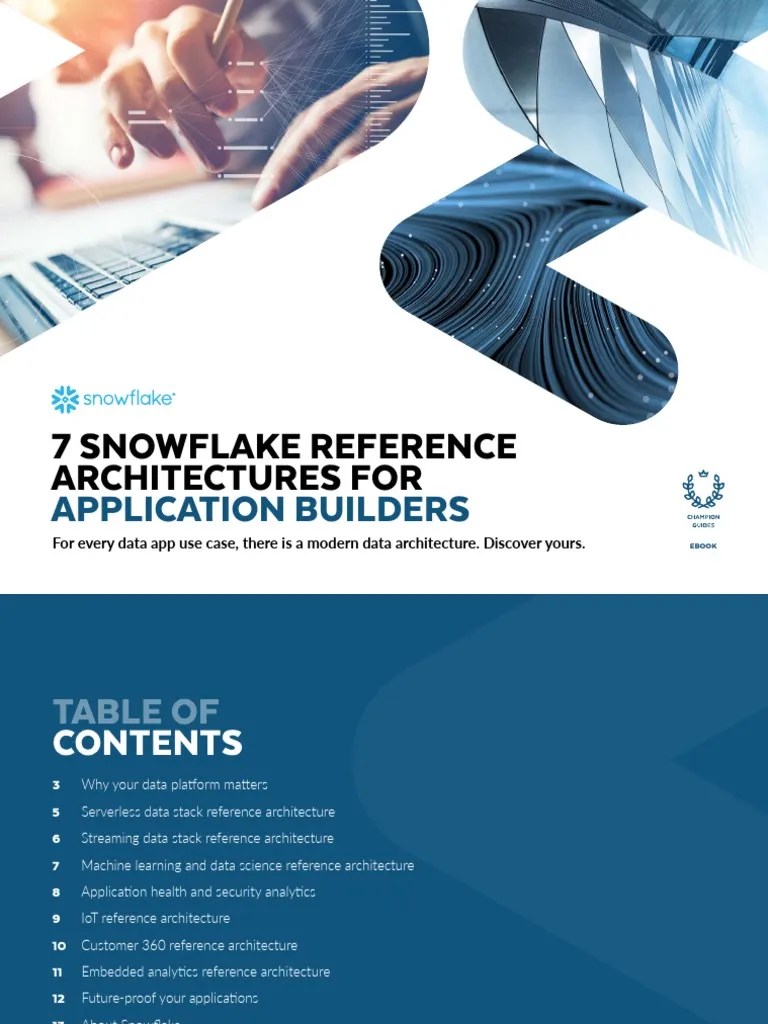 7 Snowflake Reference Architectures For Application Builders | PDF ...