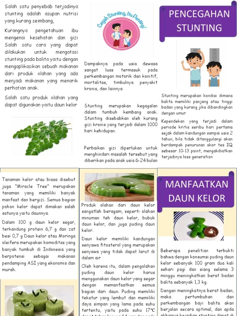 MANFAATKAN DAUN KELOR UNTUK MENCEGAH STUNTING | PDF