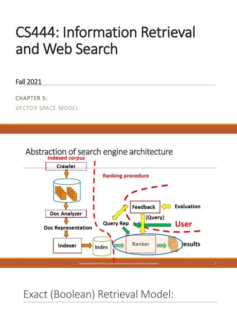 IR - Ch5 - Vector Space Model | PDF | Information Retrieval ...