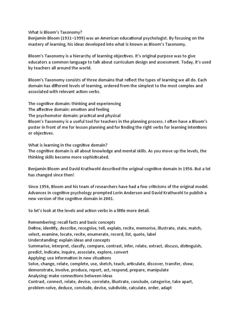What Is Bloom | PDF | Learning | Educational Assessment