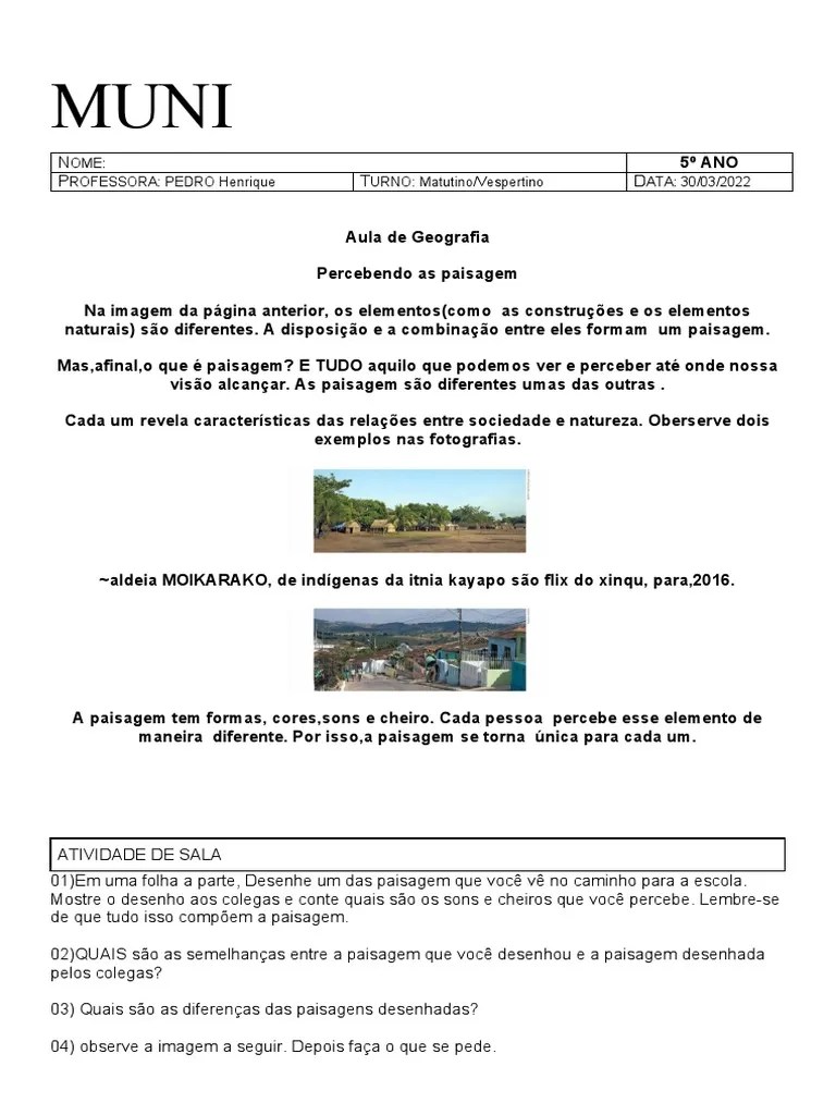 Aula De Geografia 3º Ano 15-02-2023 | PDF