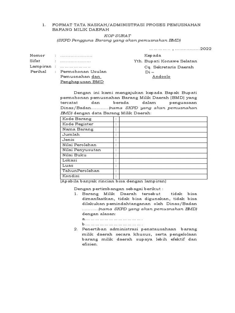 Berita Acara Pemusnahan | PDF