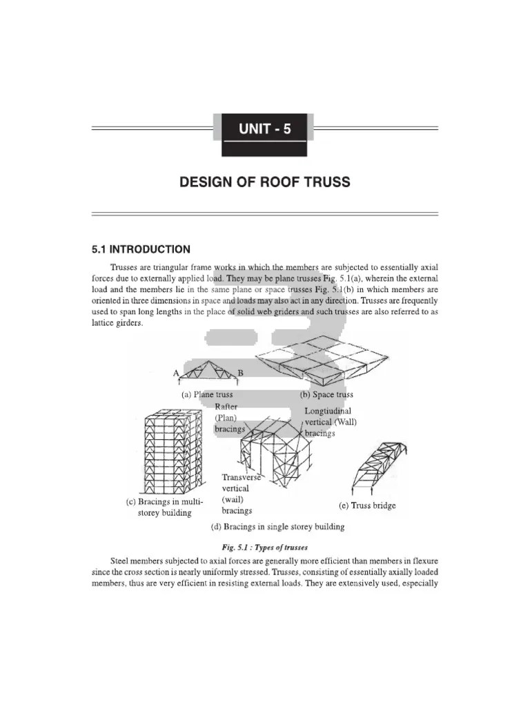 Module-5 - Design Of Roof Truss | PDF