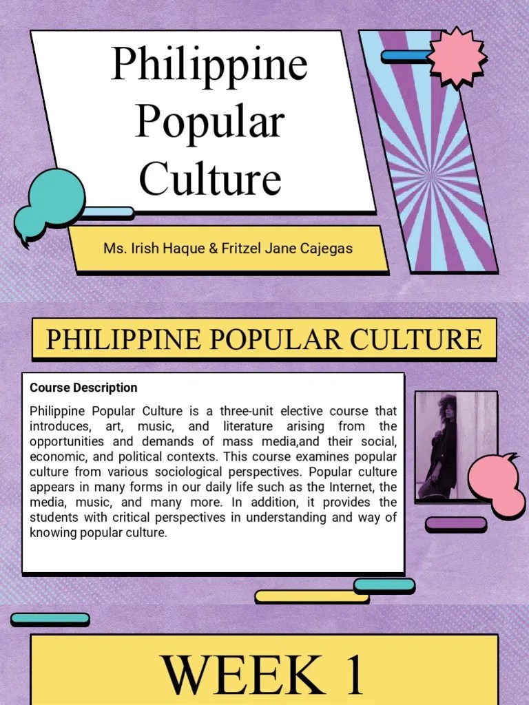Philippine Pop Culture | PDF | Popular Culture | Philippines
