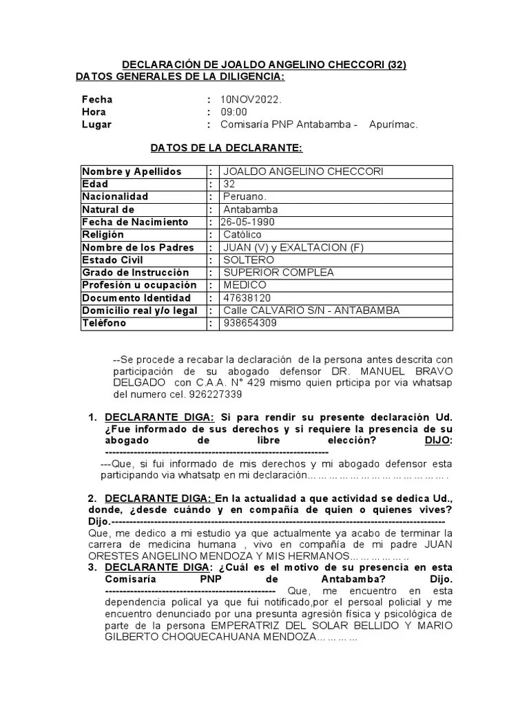 DECLARACION | PDF