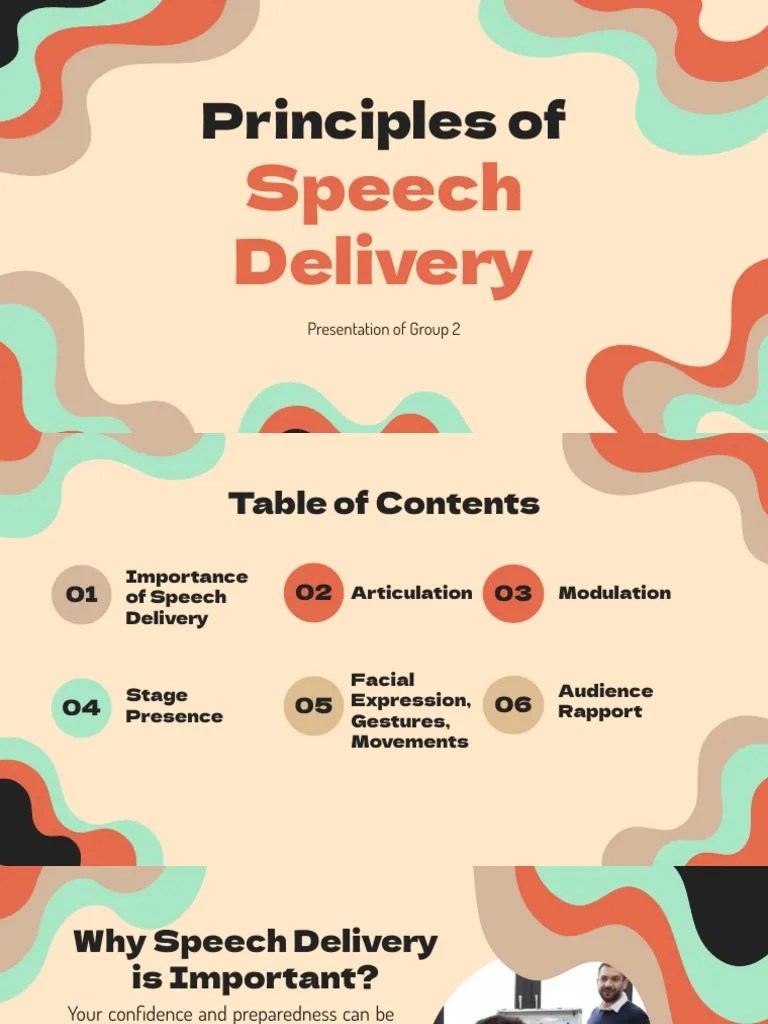 Principles Of Speech Delivery | PDF | Gesture | Speech