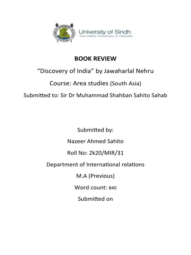 Book Review Dicovery Of India | PDF | Jawaharlal Nehru | Bhagavad Gita
