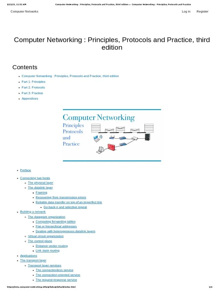 Computer Networking - Principles, Protocols And Practice, Third Edition ...