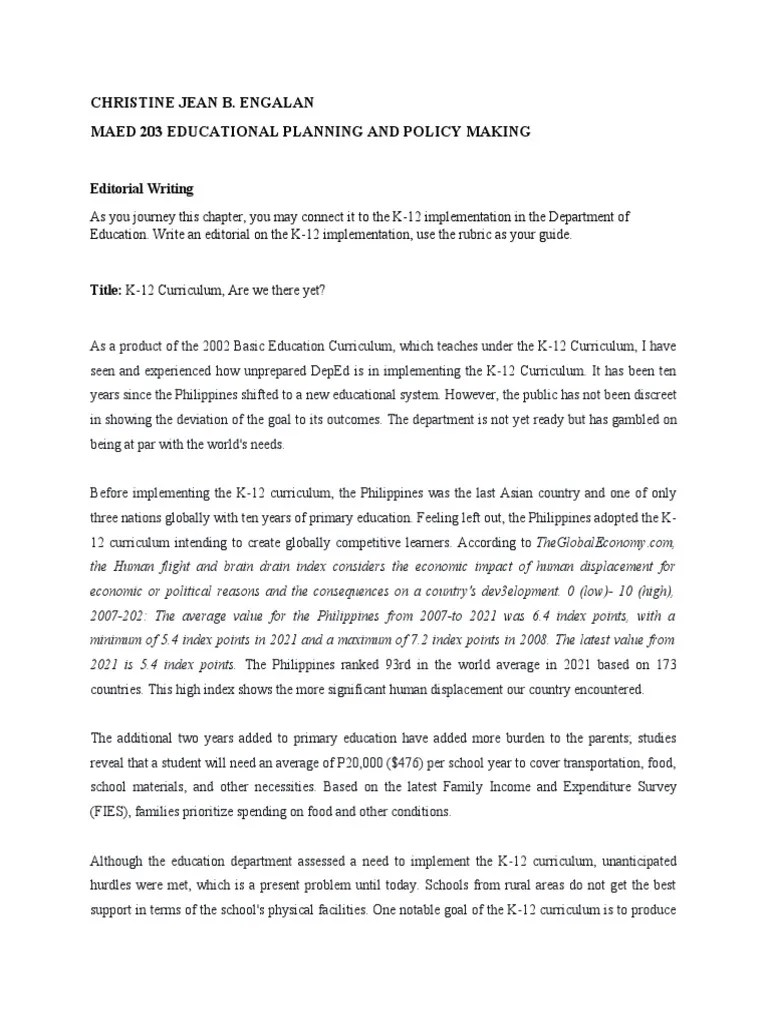 Editorial Writing Pdf Curriculum K 12