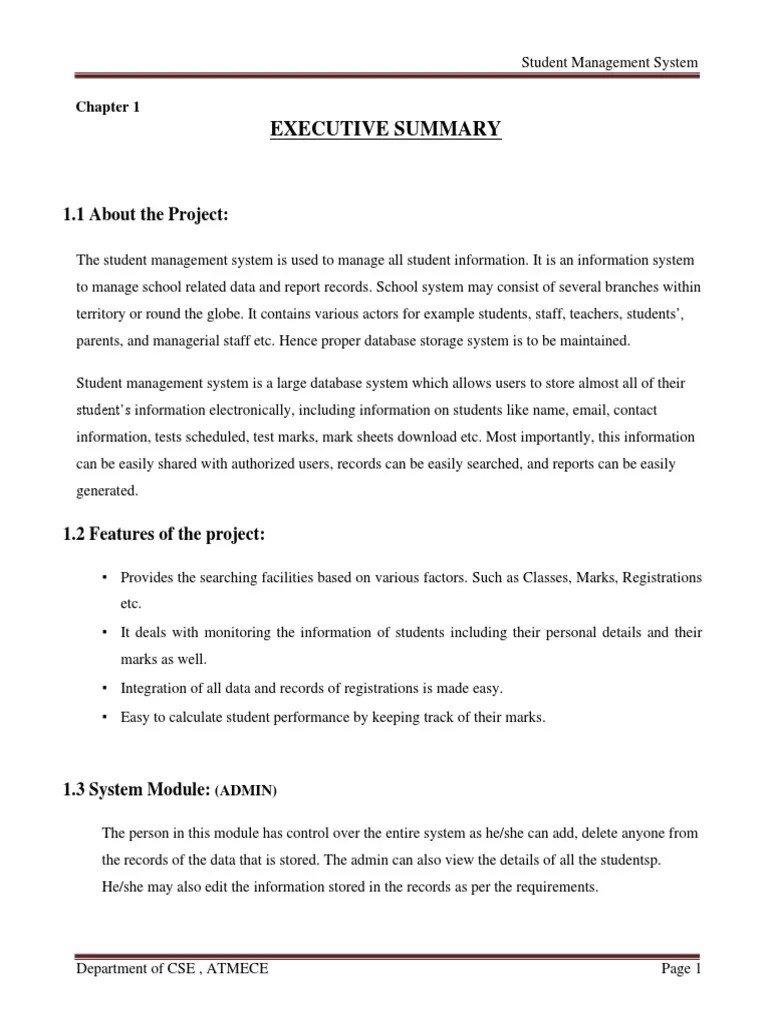 Student Management System Report... | PDF | Data Science | Databases