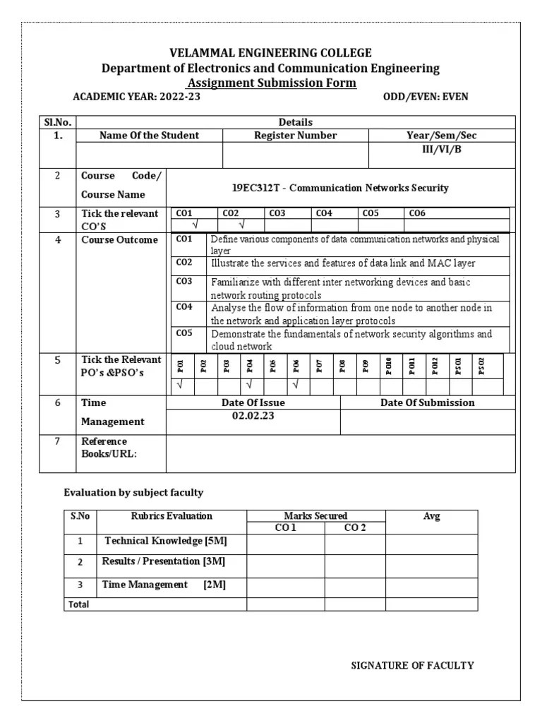 ASSIGNMENT RUBRICS FORMAT Front Page | PDF | Computer Network | Internet Protocols