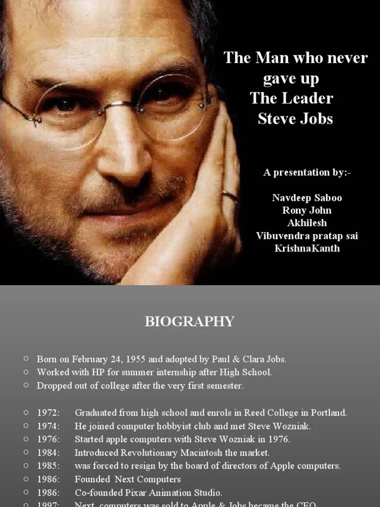 Steve Jobs | PDF | Apple Inc. | Steve Jobs