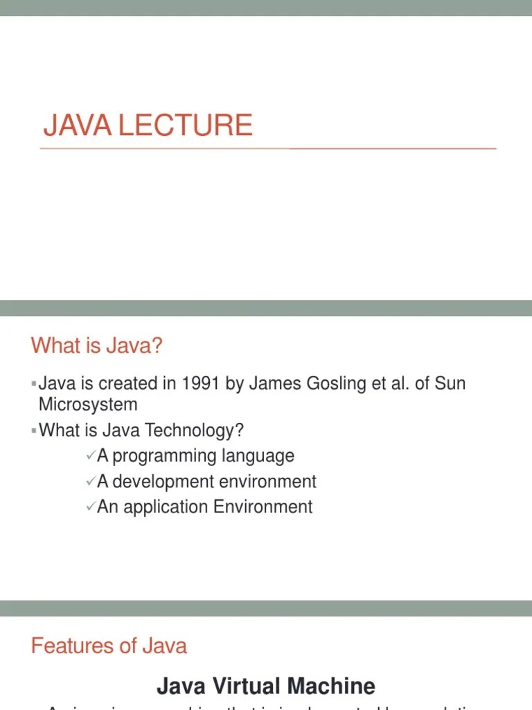Java Lecture | PDF