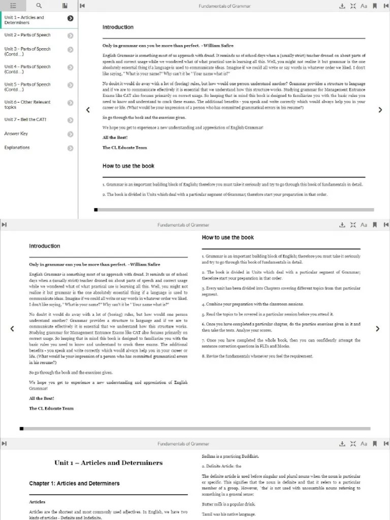 Fundamentals Of Grammar | PDF