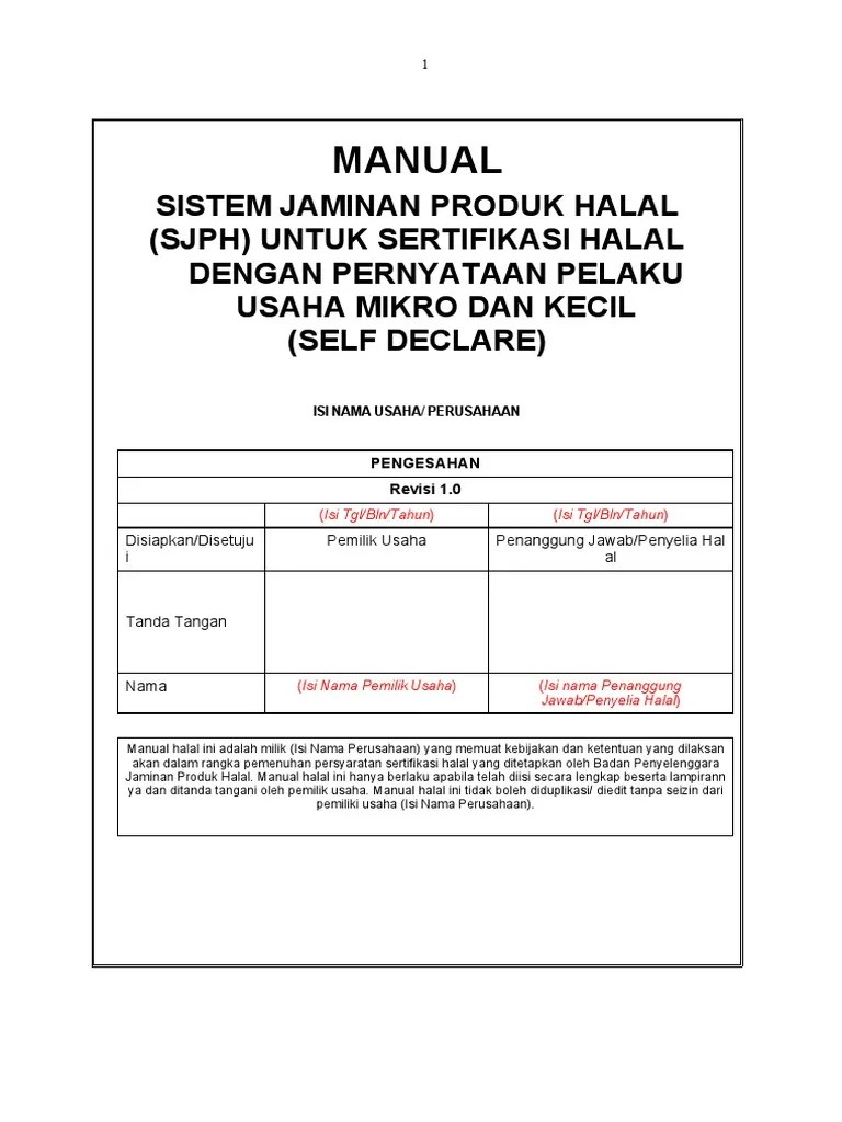 Manual SJPH Self Declare New | PDF