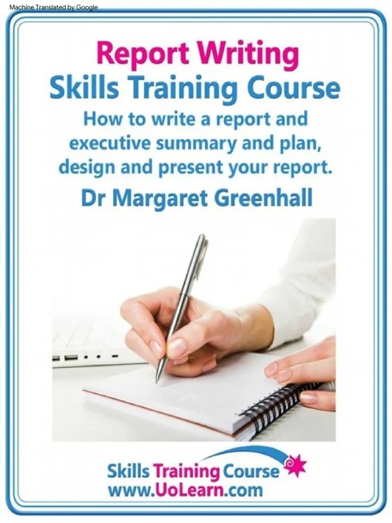 Report Writing Skills Training Course. How To Write A Report And Executive Summary, And Plan ...