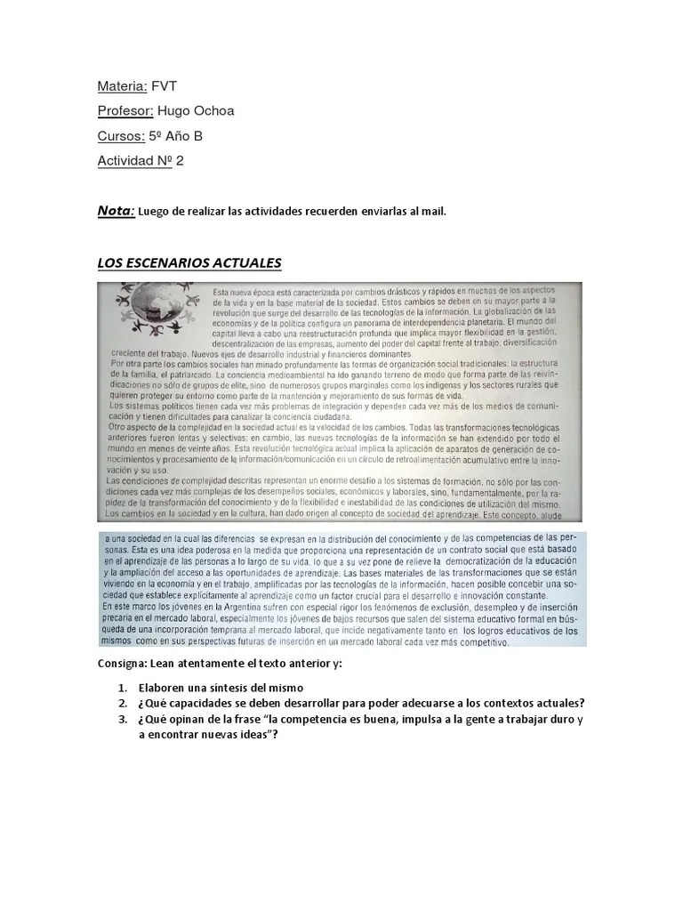 Actividad N2-FVT-5to Ano | PDF