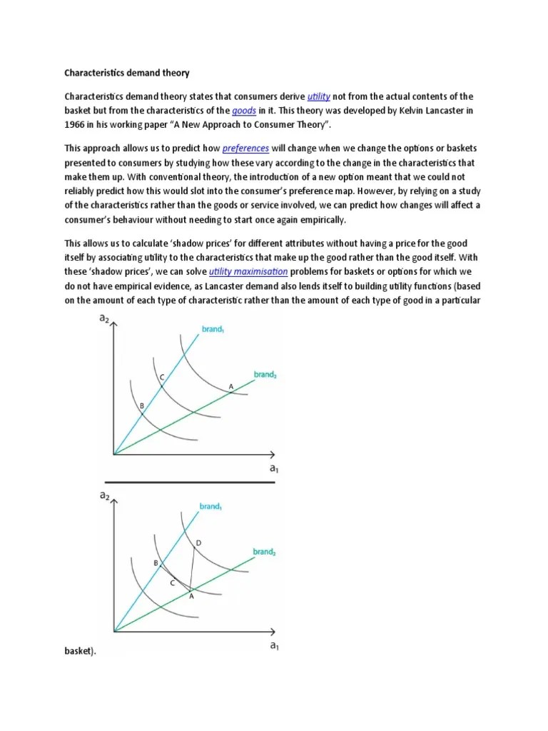 Characteristics Demand Theory | PDF | Utility | Demand