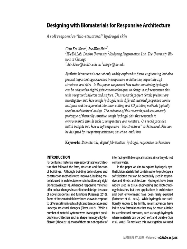 03 Designing With Biomaterials | PDF | Gel | Glasses