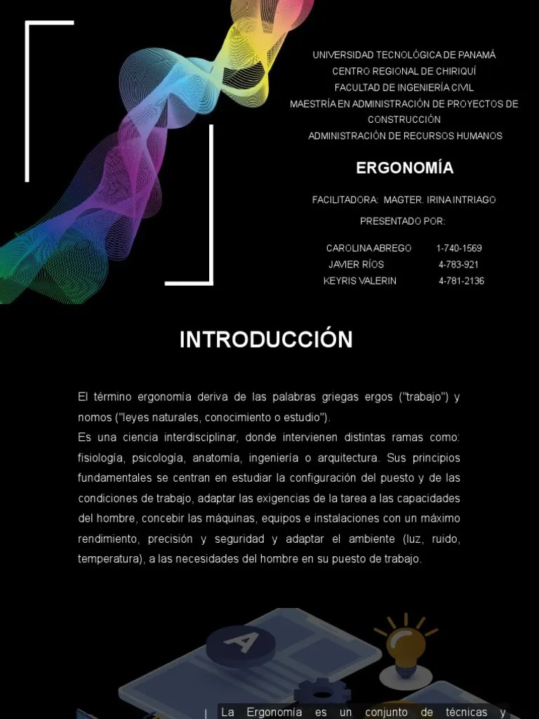 Charla Ergonomía | PDF | Factores Humanos Y Ergonomía