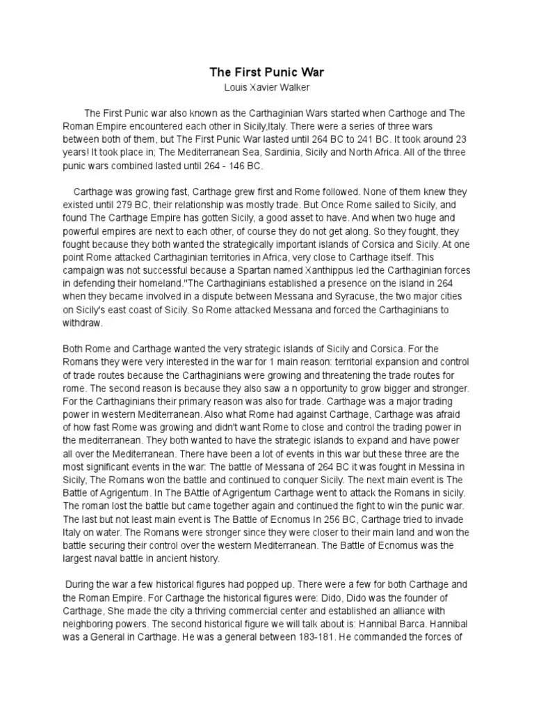 The First Punic War | PDF | Punic Wars | Carthage