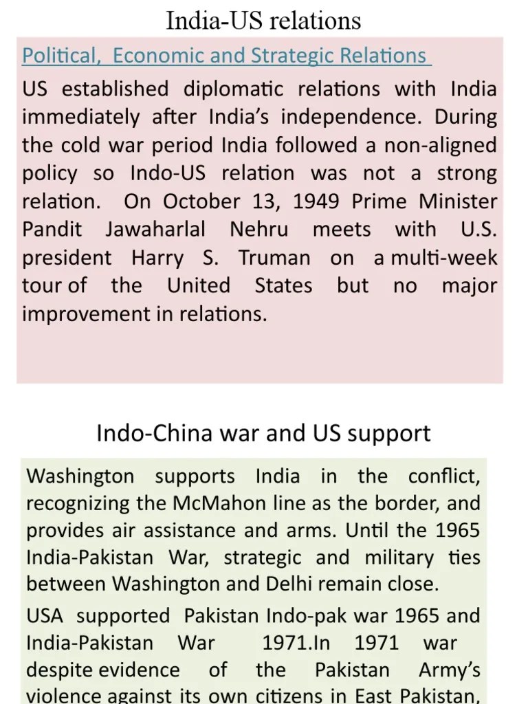 India-US Relations | PDF | Diplomacy | Foreign Policy