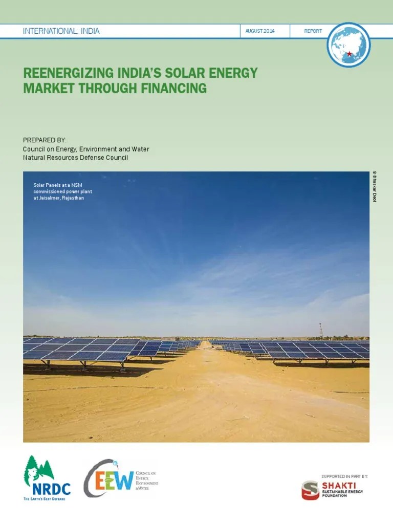 Financing Solar Projects In India | PDF | Solar Power | Photovoltaics