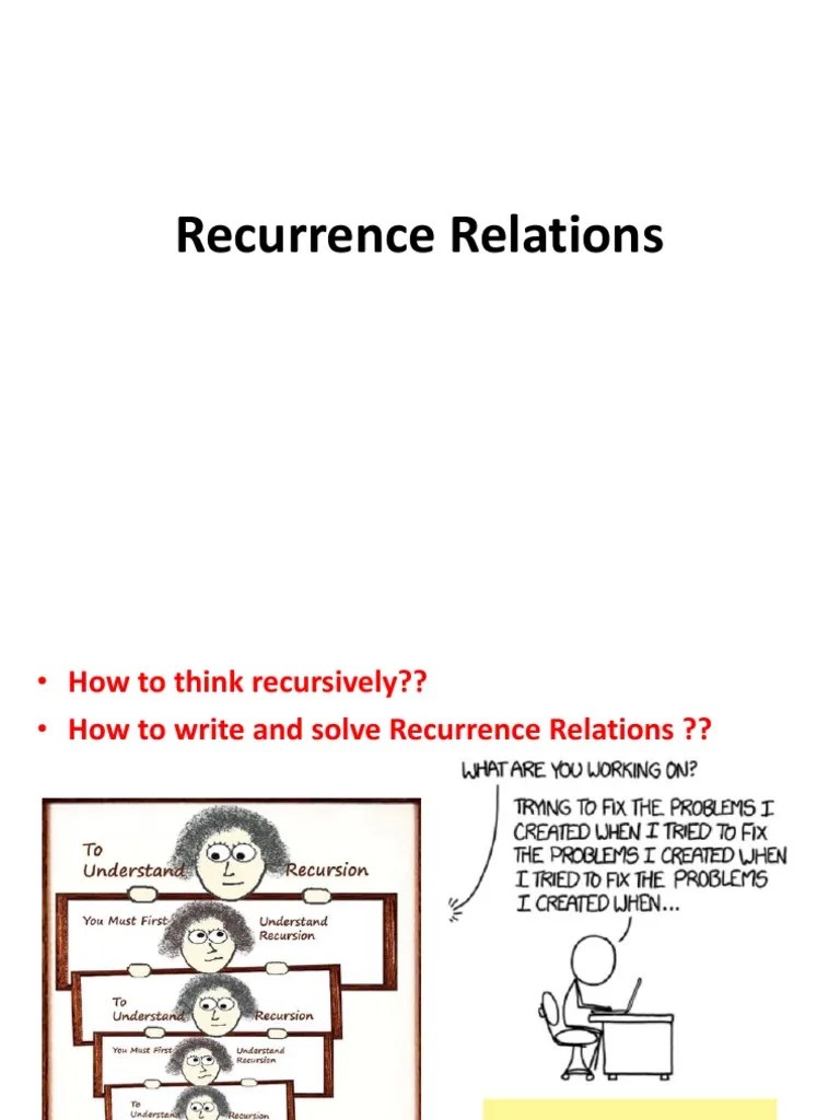 Recurrence Relations Explained | PDF | Recurrence Relation | Number Theory
