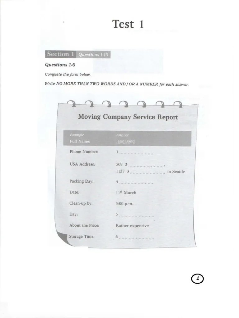 Ielts Listening Test 1 Pdf Pdf