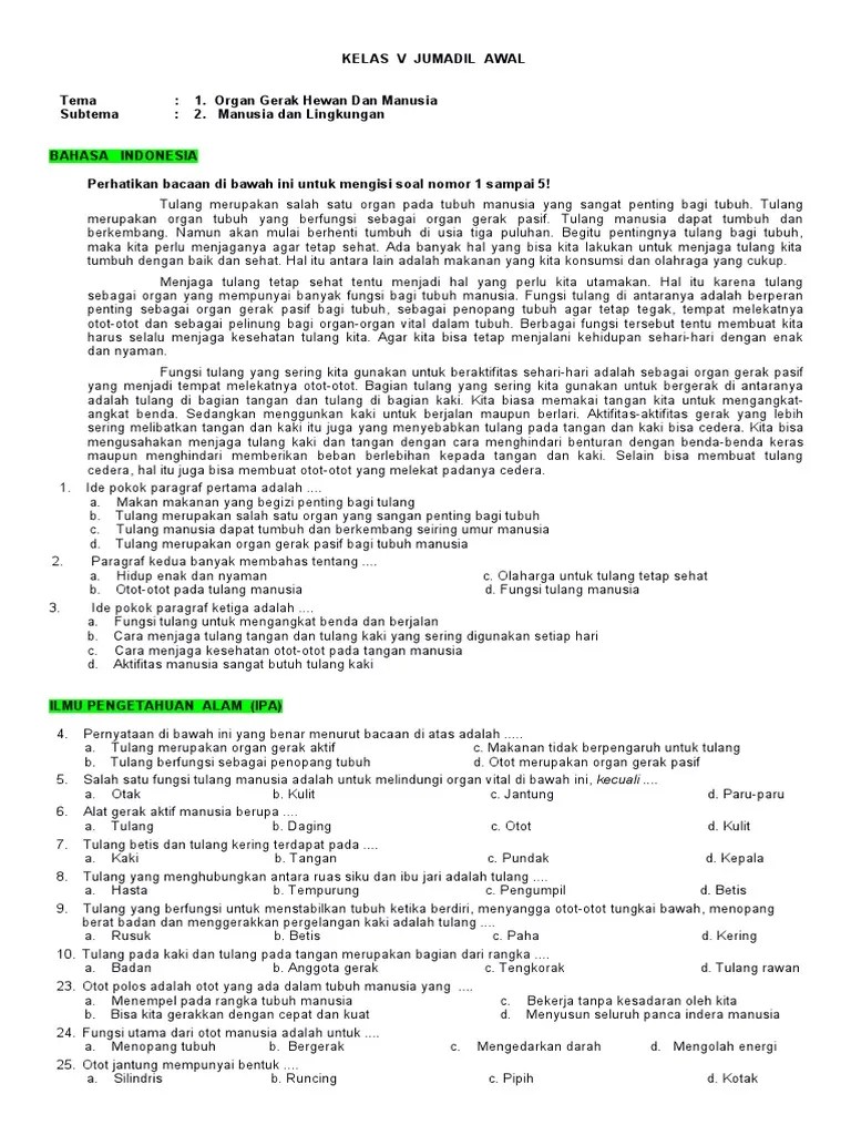 Latihan Tema 1 Sub 2 Pdf