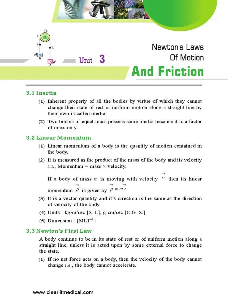 Newtons Laws Of Motion | PDF | Force | Friction