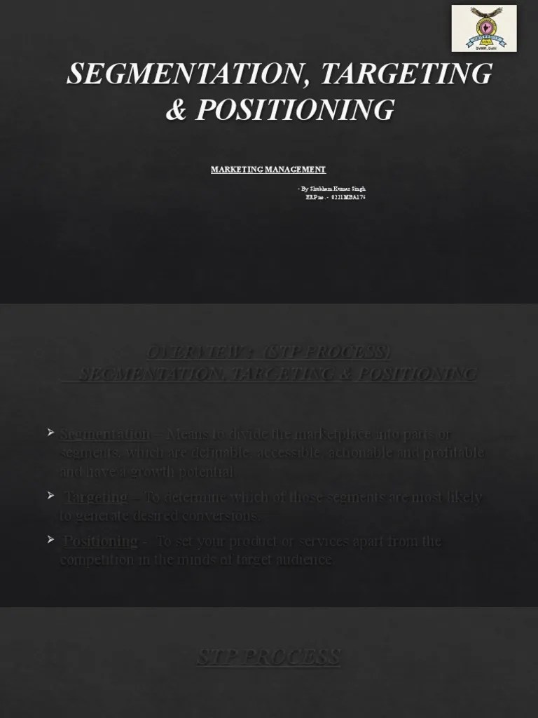 A Comprehensive Guide To Segmentation, Targeting, And Positioning In ...