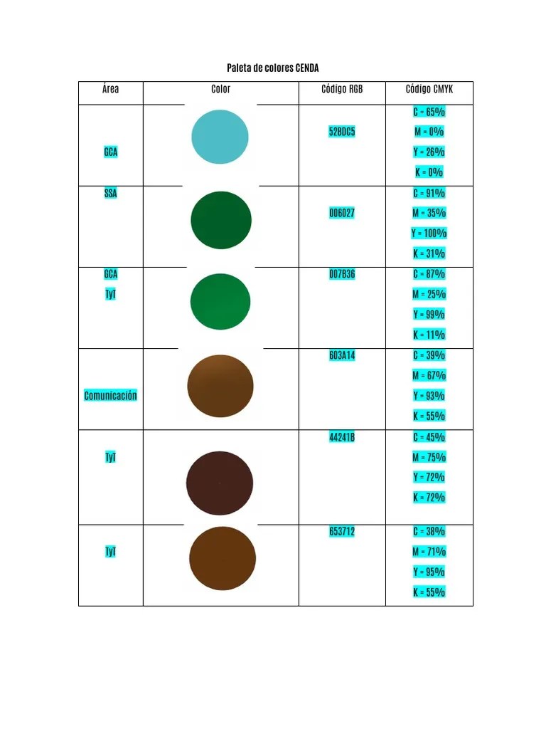 Paletas De Colores | PDF | Diseño Gráfico | Ligero