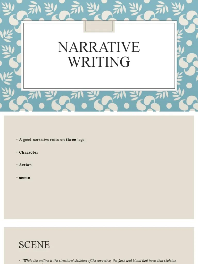 How To Craft Scenes For Effective Narrative Writing | PDF