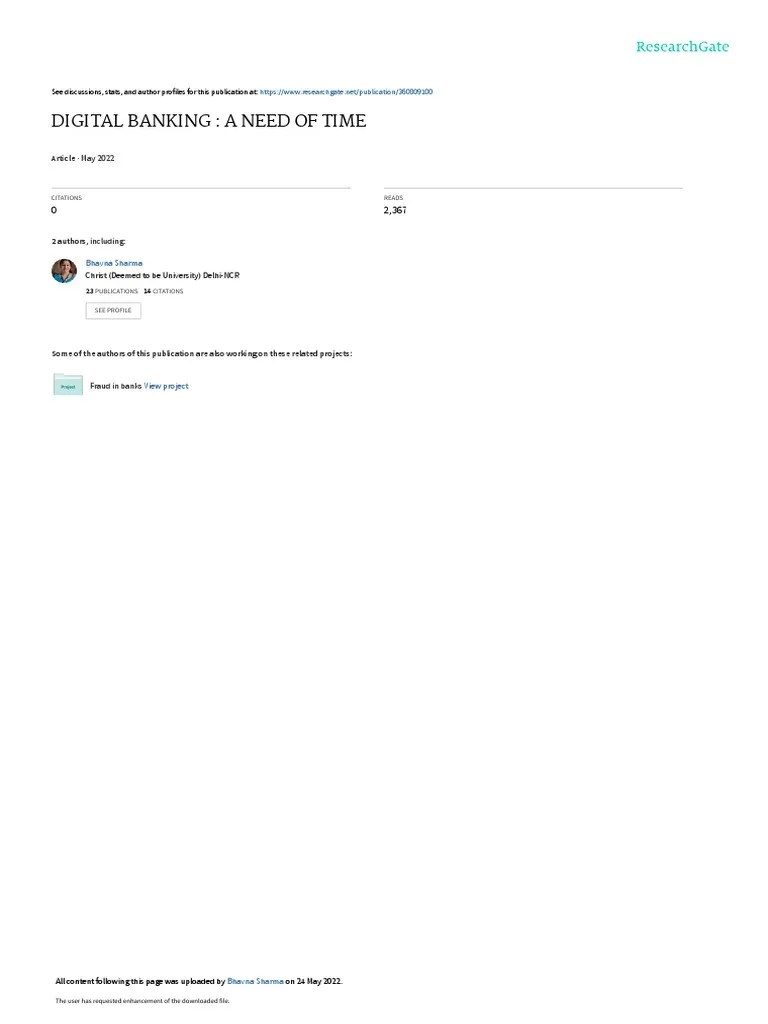 Digital Banking | PDF | Banks | Online Banking